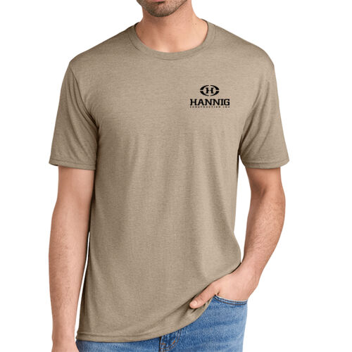 Hannig Construction - Black Logo - Left Chest & Full Back on a District® - Perfect Tri ® Tee Thumbnail