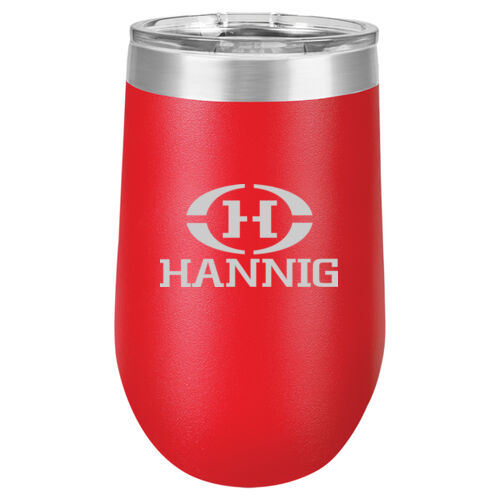 Hannig Logo Engraved on a Polar Camel® - 16 oz. Vacuum Insulated Stemless Wine Tumbler with Lid Thumbnail