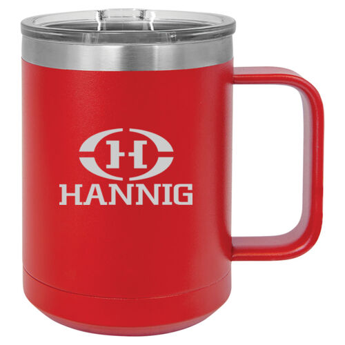 Hannig Logo Engraved on a Polar Camel® - 15 oz. Vacuum Insulated Mug with Slider Lid Thumbnail